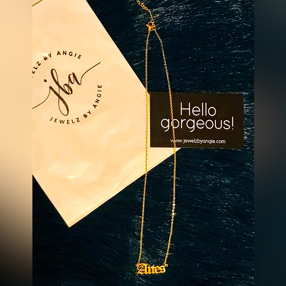 NEW Jewlz By Angie Gold Plated Aries ♈️ Necklace